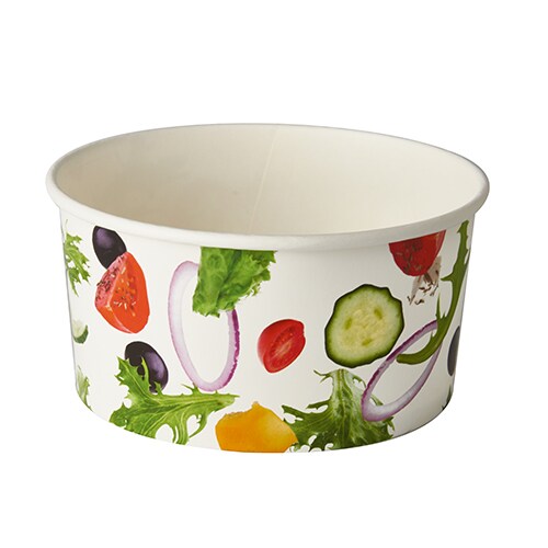 Starpak 45 Salatschalen, Pappe "To Go" 1 l Ø 15 cm · 7,5 cm "Salad"