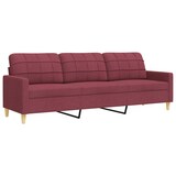 thumbnail of vidaXL 3-tlg. Sofagarnitur Weinrot Stoff