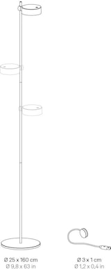 thumbnail of Zafferano SUPER O Wiederaufladbare und dimmbare weiße LED-Stehleuchte - 2 Lichtmodule