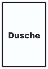thumbnail of Dusche Schild mit Text waschen Hygiene hochkant A3 Rückseite selbstklebend