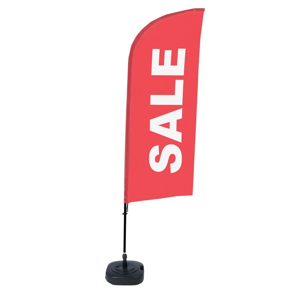 Showdown Beachflag - Komplett-Set - Sale Englisch - Rot/Schwarz