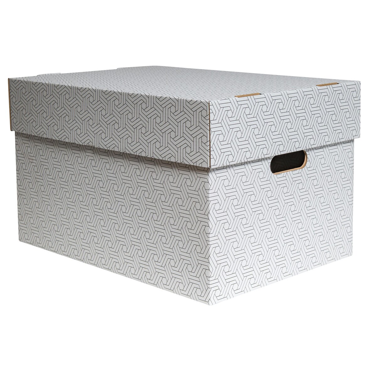 VEPATIM 12 Aufbewahrungsboxen mit abnehmbaren Deckel 493x343x295mm weiß grau