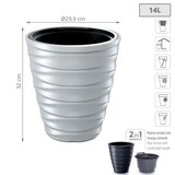 thumbnail of Prosperplast - Vaso FREZE da 14 litri con serbatoio - 29,9x29,9x32 cm in colore bianco