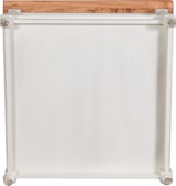 thumbnail of BISCOTTINI Rustikaler couchtisch aus massivem lindenholz mit weißer platte, natürliches finish, made in italy 90x90x45 cm