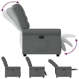 thumbnail of Fauteuil inclinable Gris foncé Tissu Modèle Yermoniax