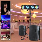 thumbnail of Paire d'enceinte active GEMINI AS-12TOGO Sono DJ sur batterie, 2x1500W, Bluetooth FM, Jeux de lumières Pack RAINBOW, Portique