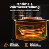 thumbnail of Balter Heißluftfritteuse Airfryer, 5,5 L, Friteuse Heissluftfritteuse XXL mit Sichtfenster, 12 Programme, all-in-1 Air Fryer, inkl. 100 Rezepte, HL-55