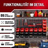 thumbnail of Deuba Wandregal mit Stapelboxen und Werkzeughalter Werkstattregal 86tlg 2 Stück