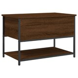 thumbnail of Décoshop26 - Banc banquette avec espace de rangement et étagère 70 x 42,5 x 47 cm bois d'ingénierie couleur chêne marron DEC024741