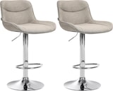 thumbnail of DELUKE® Barhocker 2er Set TAMPA - Taupe, Stoff, Chrom | Barhocker mit Lehne Barstuhl Tresenhocker Tresenstuhl Kneipenhocker Kneipenstuhl
