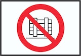 thumbnail of Abstellen oder Lagern verboten Symbol Schild A4 Rückseite selbstklebend