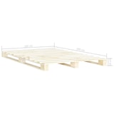 thumbnail of vidaXL Palettenbett Massivholz Kiefer 200×200 cm