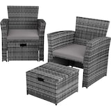 thumbnail of tectake Salon de jardin Modena 3+2+1 avec housse de protection - gris - 403279