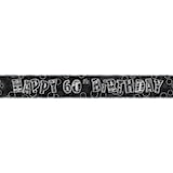thumbnail of 60. Geburtstag | Banner schwarz / silber