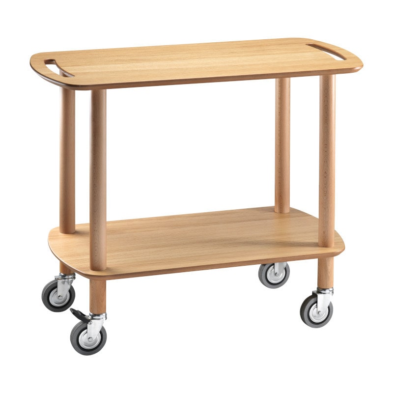 Carrello di servizio in legno colore noce