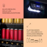 thumbnail of Beersafe 5XL Kühlschrank 147 Liter 3 Böden Panoramaglastür Edelstahl Schwarz
