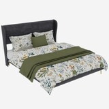 thumbnail of Polsterbett Doppelbett Stoffbett modernes Bettgestell stabiles Design Komfortbett Schlafzimmer vielseitig 140x200 Grau