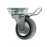 thumbnail of Möbelrollen 4er Set ø 60mm Hartgummirollen inkl. Bremse und Anschraubplatte