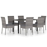 thumbnail of Helloshop26 - Conjunto de comedor de jardín exterior de 7 piezas en resina de mimbre gris 02_0014048