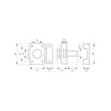 thumbnail of Verrou à bouton Trident pour porte intérieure, cylindre 45mm, acier, 3 clés, époxy bronze - THIRARD