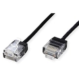 thumbnail of ROLINE UTP DataCenter Patchkabel Cat.6A (Class EA), LSOH, dun, extra korte stekker, zwart, 1 m