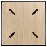 thumbnail of Set tavolo alto in laminato rovere naturale e 2 sedie grigie