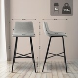 thumbnail of Barhocker Altona grau/Stoff