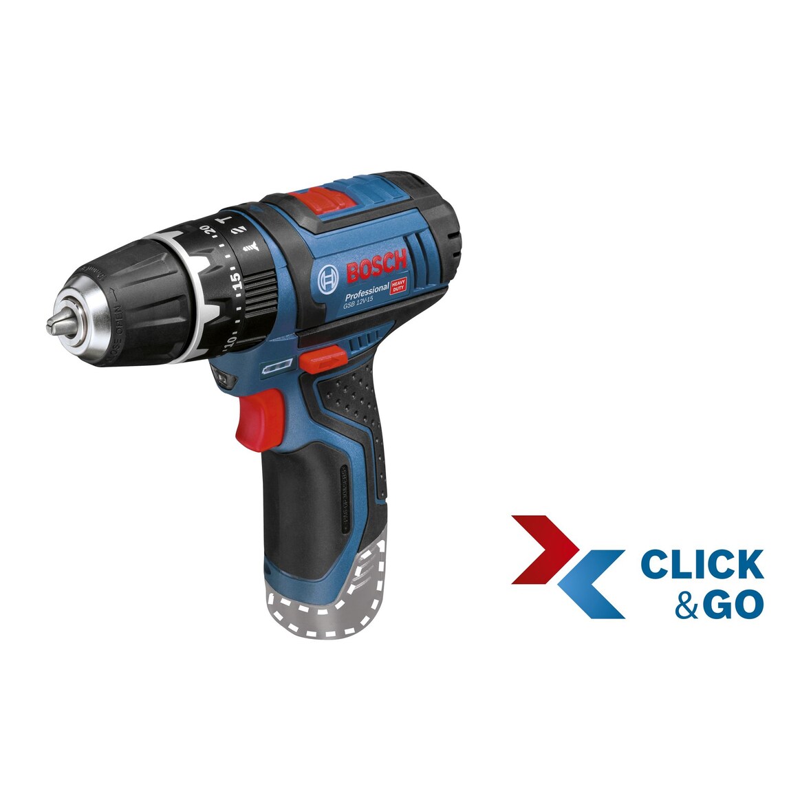 Perceuse Visseuse A Percussion Bosch - Gsb 12v-15 Sans Chargeur Ni Batterie - 06019b690e