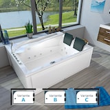 thumbnail of Whirlpool Pool Badewanne Eckwanne Wanne W12H-TH-C 180x135cm passive Schlauch-Reinigung