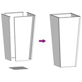 thumbnail of vidaXL Plantenbak 35x35x75 cm staal olijfgroen