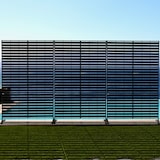 thumbnail of Dekoratives Metallpaneel, Trennwand für Außen- oder Innenbereich, Sichtschutzwand, Paravent aus Stahl, modernes Design – Schwarz/Linien