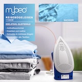 thumbnail of MyBeo Reisebügeleisen, klappbar, 1100 W, Edelstahlsohle, Dampfstoß, Dual-Voltage