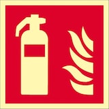 thumbnail of Aufkleber Feuerlöscher ISO 7010, Folie, langnachleuchtend, 160-mcd, 100x100 mm