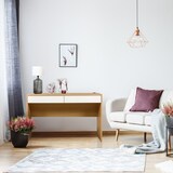 thumbnail of Schreibtisch BERGA 120x50x78 cm 2 Schubladen weiß/eiche hjh LIVING