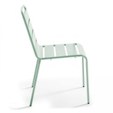 thumbnail of Chaise en métal vert sauge
