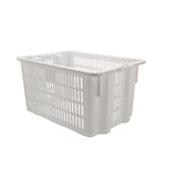 thumbnail of Cassa forata in PEHD (Polietilene ad alta densità) idonea al contatto con alimenti - Capacità 65 litri - Bianco neutro