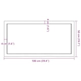 thumbnail of vidaXL Wandregal 100x50x(2-6) cm Massivholz Eiche Unbehandelt