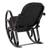 thumbnail of Schaukelstuhl M41, Schwingsessel Fernsehsessel, Massiv-Holz ~ Walnuss-Optik, Patchworkleder braun