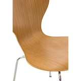 thumbnail of Décoshop26 - Lot de 4 chaises de cuisine salle à manger empilables dossier arrondi en bois chêne et métal chromé 10_0003181