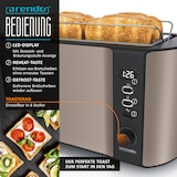 thumbnail of Arendo Frühstücks-Set, Wasserkocher 1,5l, Langschlitz Toaster für 4 Scheiben, Beige