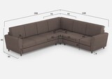 thumbnail of Yasel 3-Sitzer-Sofa (drei 60-cm-Sitze) + Ecksofa + mittleres 2-Sitzer-Sofa (zwei 70-cm-Sitze), Außenmaße L.288x248 Taupe