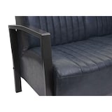 thumbnail of 2er Sofa HWC-H10, Couch Zweisitzer, Metall Kunstleder Industrie-Design ~ vintage grau