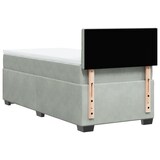 thumbnail of vidaXL Boxspringbett mit Matratze Hellgrau 80x200 cm Samt