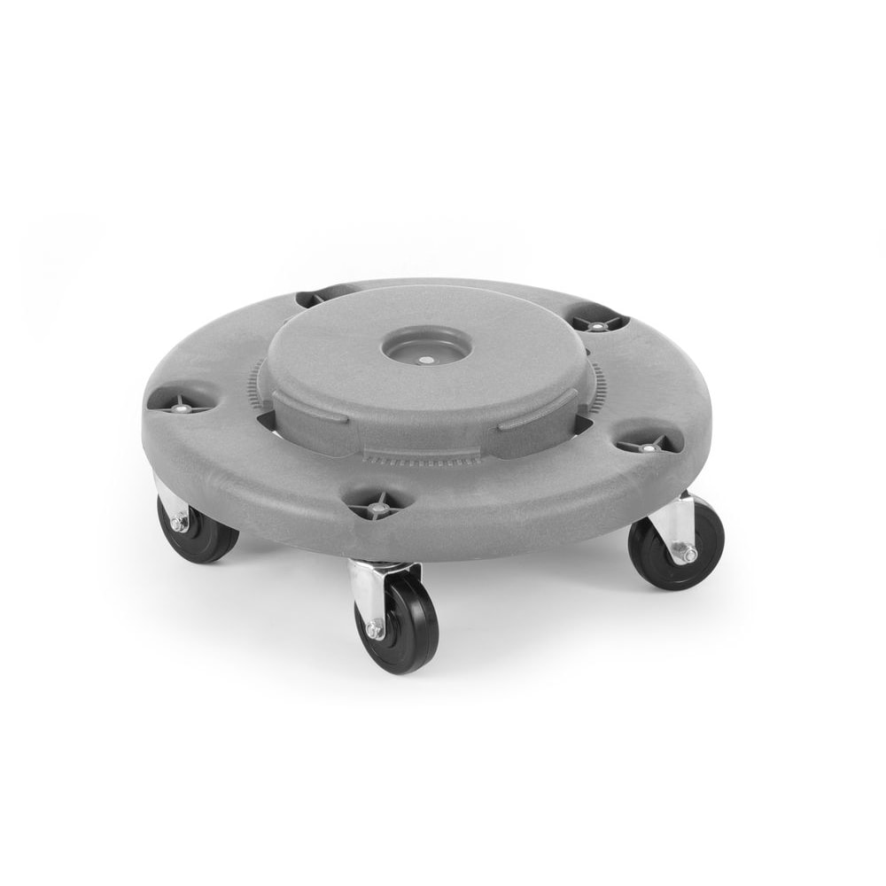 HENDI Wagen für Abfalleimer rund, AmerBox, Passend für 691038, Hellgrau, ⌀455x(H)165mm