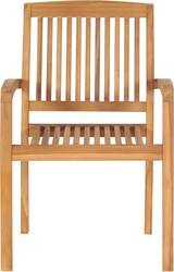 thumbnail of vidaXL Stapelbare Gartenstühle mit Kissen 6 Stk. Massivholz Teak