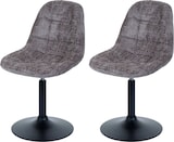 thumbnail of 2er-Set Esszimmerstuhl | HxBxT 83x47x43cm | Sitzhöhe 47cm | Stahl FSC® Stoff/Textil Chenille | Braun | Küchenstuhl Stuhl Drehstuhl
