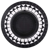 thumbnail of vidaXL Feuerstelle Mosaik Keramik Schwarz und Weiß 68 cm