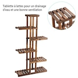 thumbnail of Helloshop26 - Portafiori in legno a 6 livelli 75 x 25 x 140 cm decoro porta piante 20_0008559