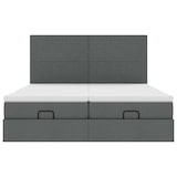 thumbnail of vidaXL Ottoman-Bett mit Matratzen Dunkelgrau 200x200 cm Stoff