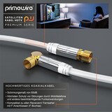 thumbnail of Primewire SAT-Kabel, Koax, F-Stecker, HDTV SAT Koax Kabel 90° gewinkelt, 4fach Schirmung, 135dB, 75Ohm - 3m